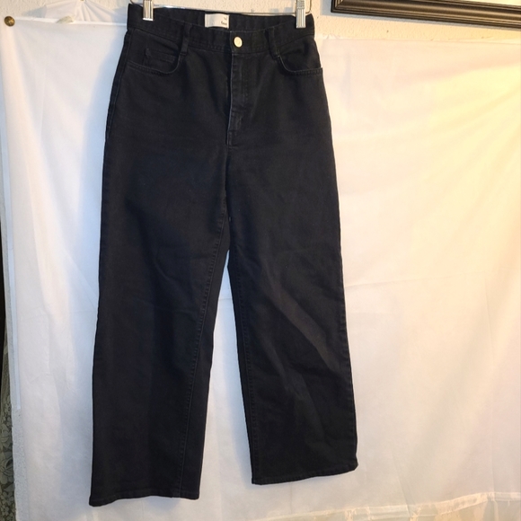 Aritzia Wilfred Free Black jean straight cropped - Picture 3 of 10